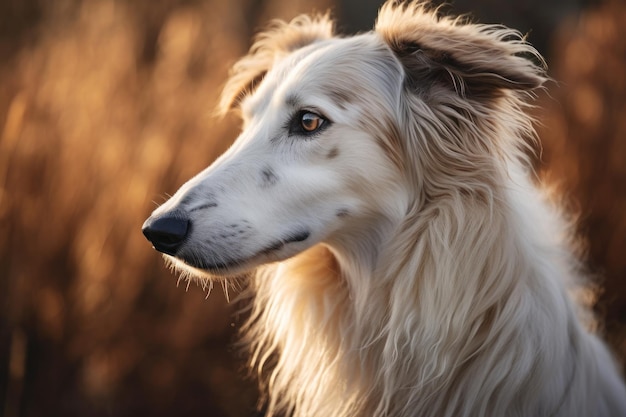 Gros plan chien barzoï