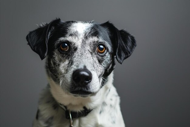 un gros plan d'un chien avec un collier