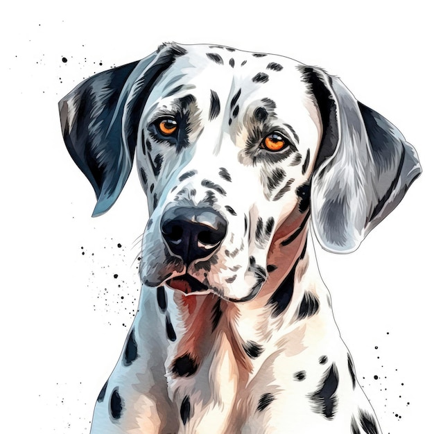 Un gros plan d'un chien Dalmatien