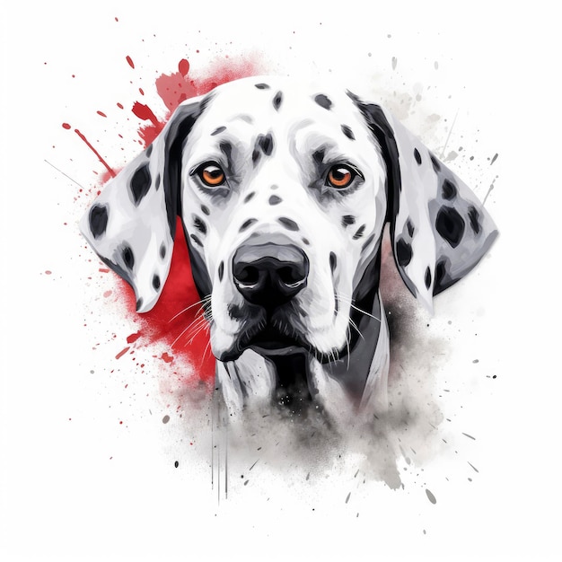 Un gros plan d'un chien Dalmatien