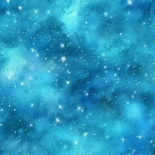 Un gros plan d'un ciel bleu avec des étoiles et des nuages ai génératif