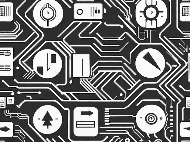 Gros plan des circuits électriques