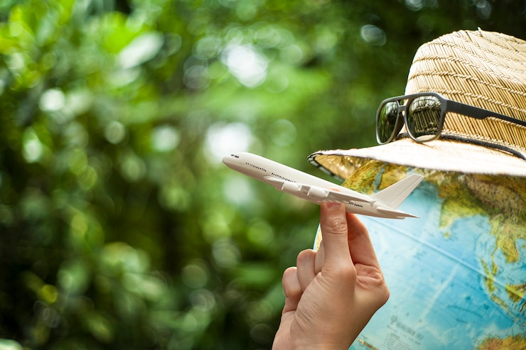 Photo gros plan sur le concept de voyage