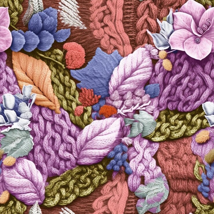 Photo un gros plan d'une conception florale colorée sur un fond brun génératif ai