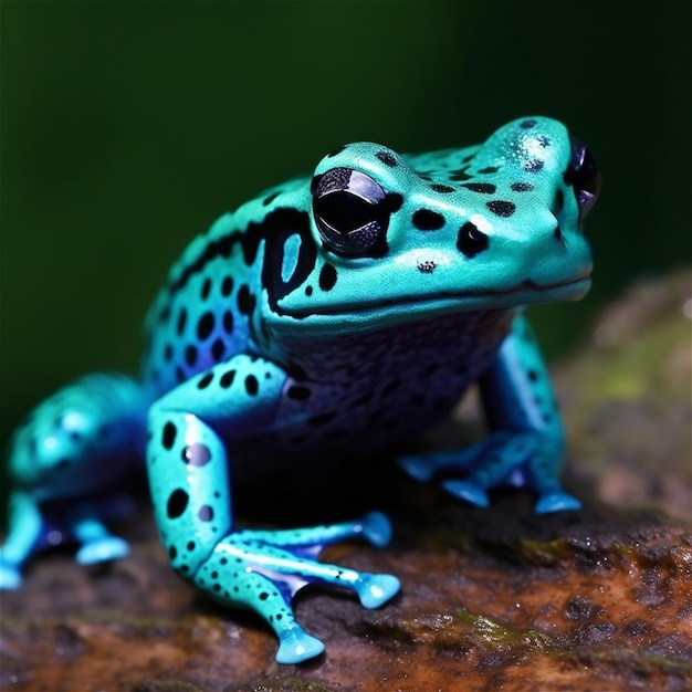 Photo gros plan d'un contenu généré par l'ia grenouille