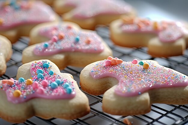 Photo un gros plan de cookies