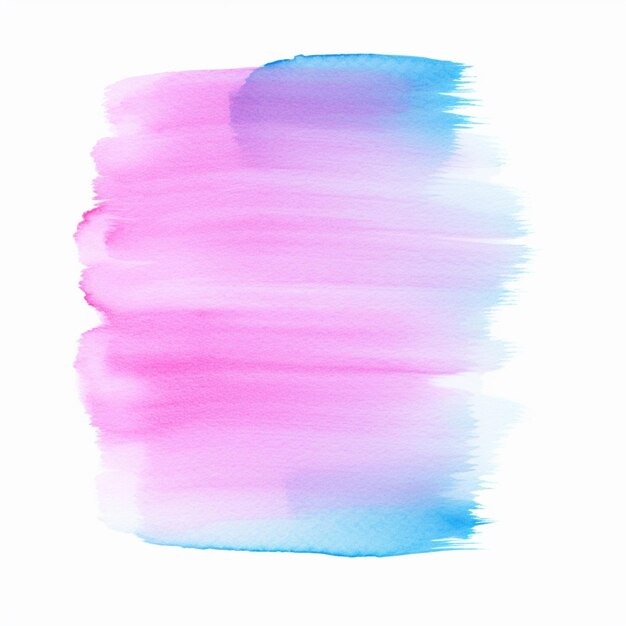 un gros plan d'un coup de pinceau à aquarelle rose et bleu