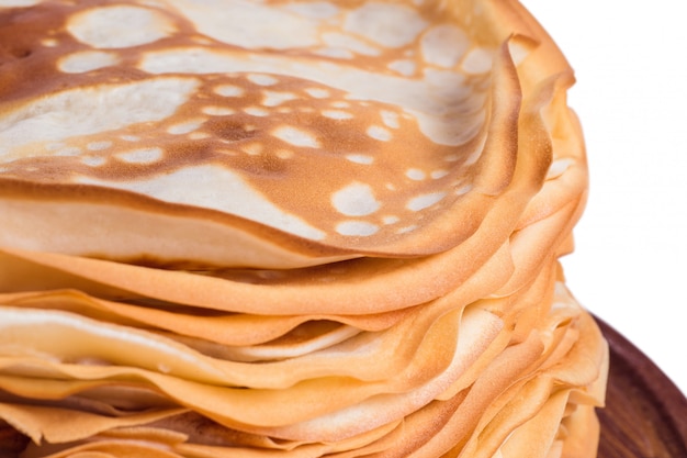 Gros plan de crêpes minces