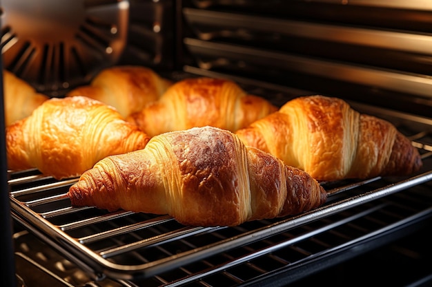 Un gros plan de croissants saupoudrés de graines de sésame