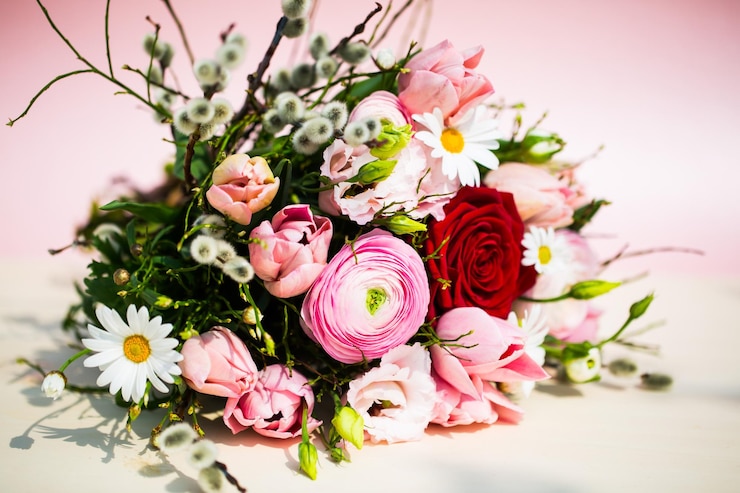 Photo un gros plan du bouquet de roses roses