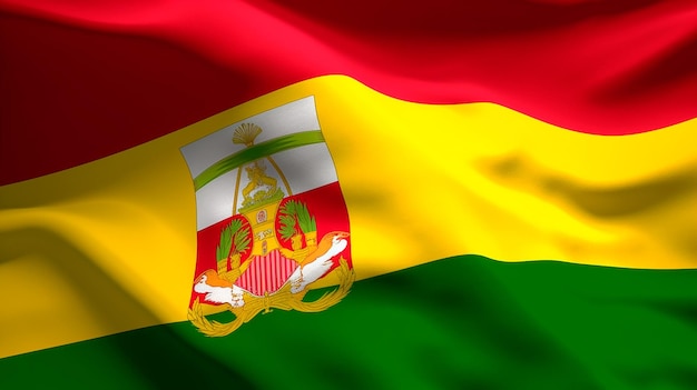 Gros plan du drapeau de la bolivie Generative AI