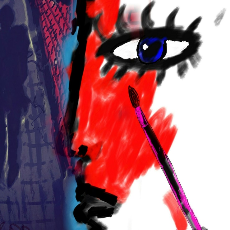Photo gros plan du mur rouge