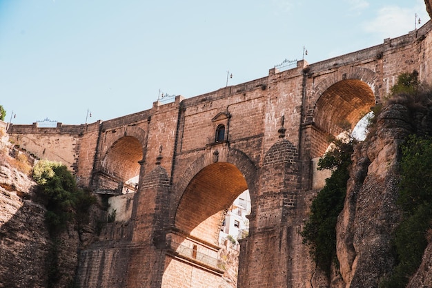 Gros plan du pont de Ronda