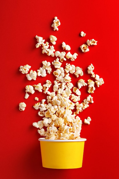 Un gros plan du pop-corn