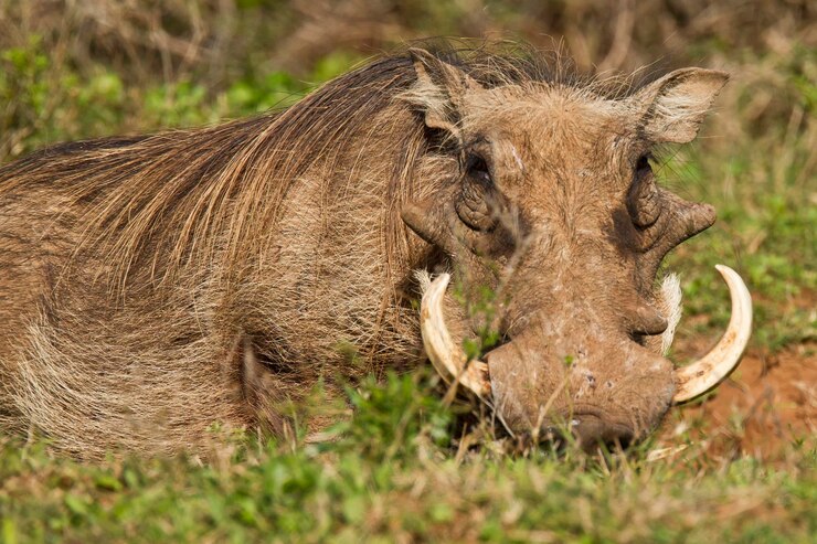 Photo un gros plan du porc verruqueux