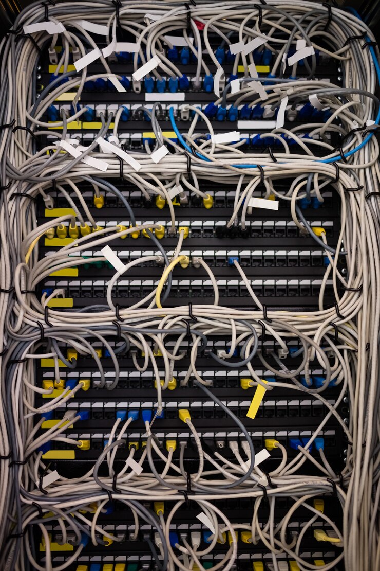 Photo gros plan du serveur monté en rack