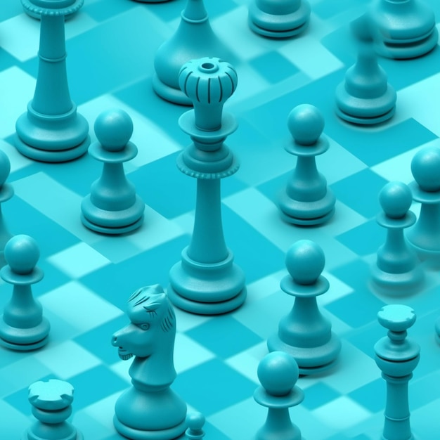 Un gros plan d'un échiquier avec une pièce d'échecs au milieu