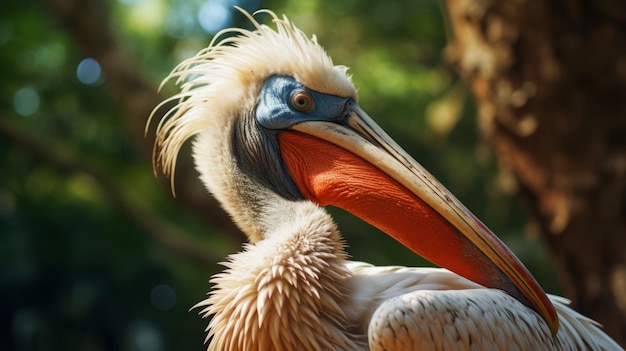 Un gros plan époustouflant d'un oiseau coloré au bec frappant