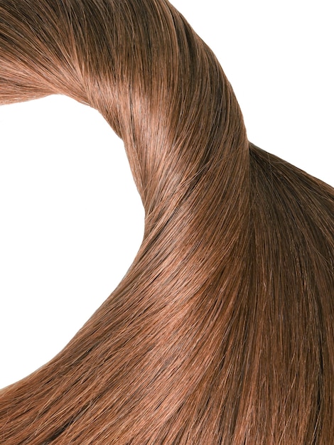 Un gros plan d'une extensions de cheveux