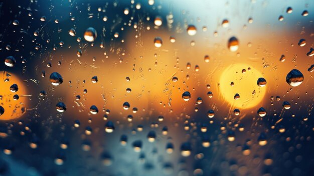 Photo un gros plan d'une fenêtre avec des gouttes de pluie dessus