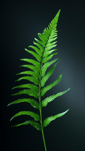 Photo un gros plan d'une feuille de fougère verte