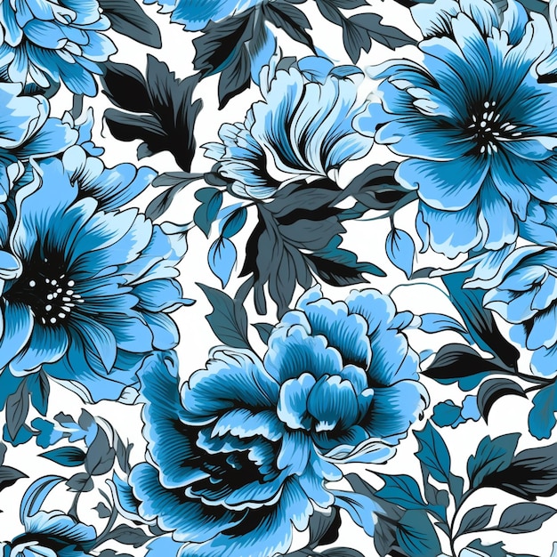 un gros plan d'une fleur bleue sur un fond blanc