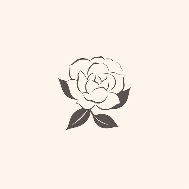 un gros plan d'une fleur avec des feuilles sur un fond blanc