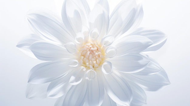 Un gros plan d'une fleur sur un fond blanc