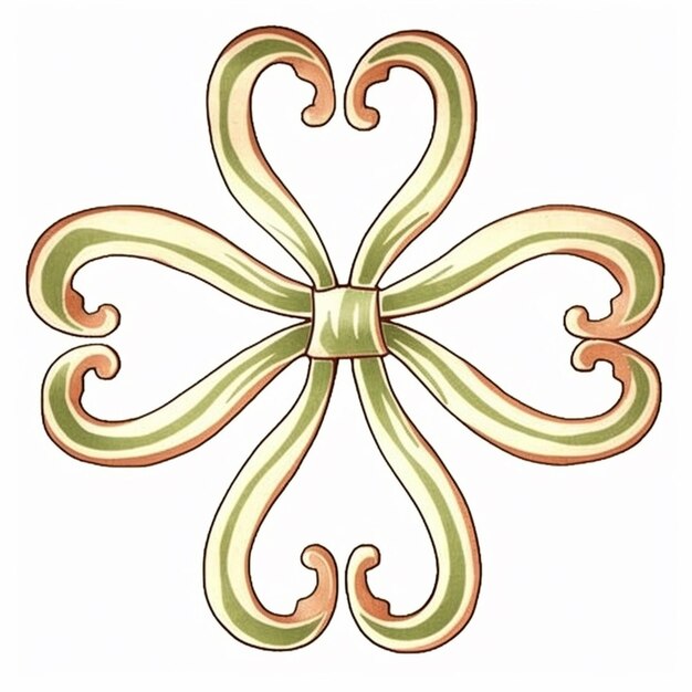 Photo un gros plan d'une fleur avec une ia générative de conception verte et brune