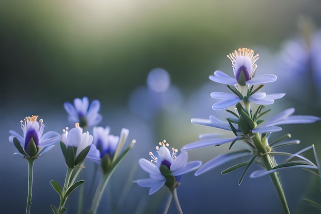 un gros plan d'une fleur avec la lumière en arrière-plan