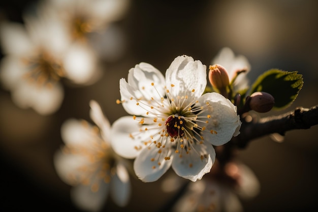 Un gros plan d'une fleur avec le mot cerise dessus