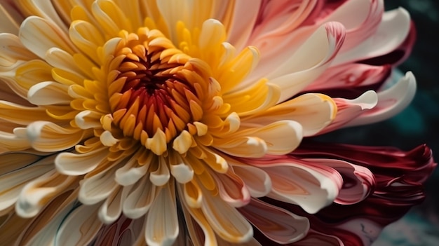 Photo un gros plan d'une fleur avec texture aquarelle avec texture aquarelle