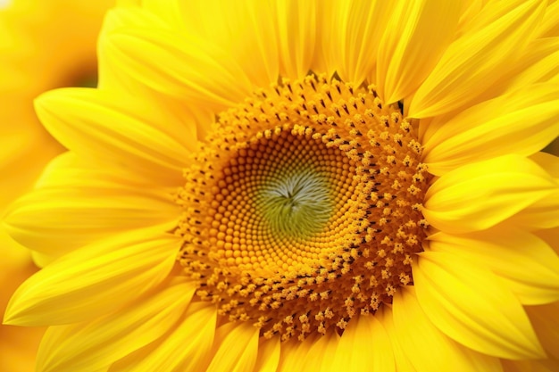 Gros plan sur une fleur de tournesol Ai générative