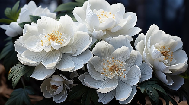 gros plan de fleurs blanches et oranges