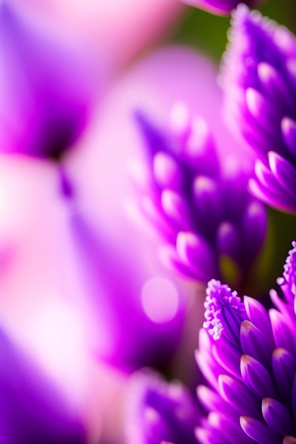 Gros plan de fleurs lilas claires Éclairage doux sur les fleurs de printemps