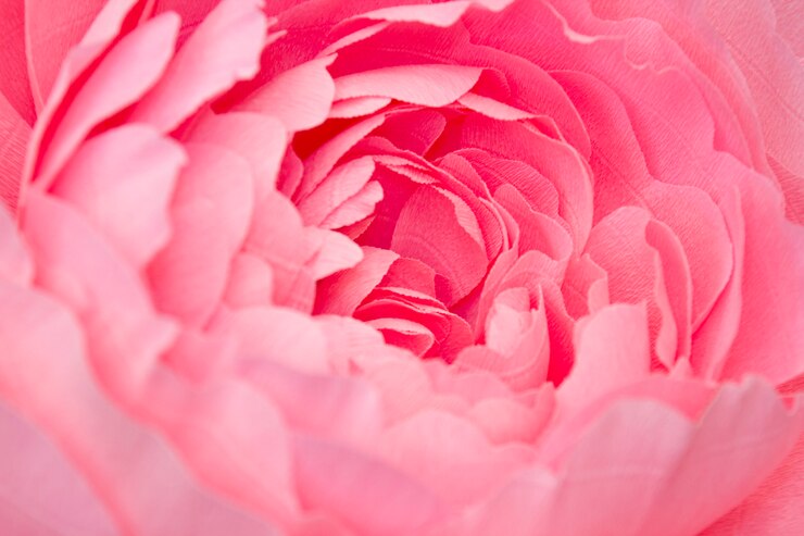 Gros plan de fleurs en papier artificiel