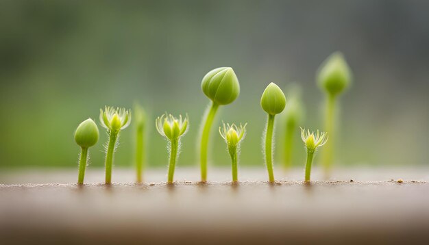 Photo un gros plan des fleurs d'une plante