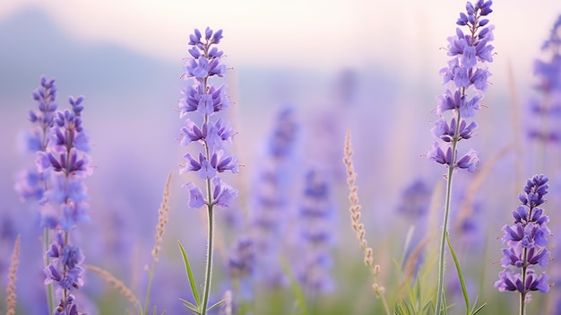 Un gros plan des fleurs violettes