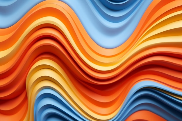 Un gros plan d'un fond abstrait coloré avec des lignes ondulées