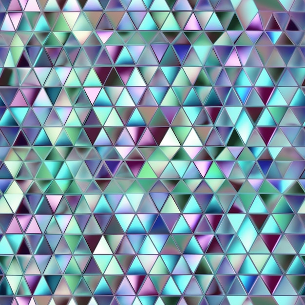 un gros plan d'un fond coloré avec beaucoup de triangles ai génératif