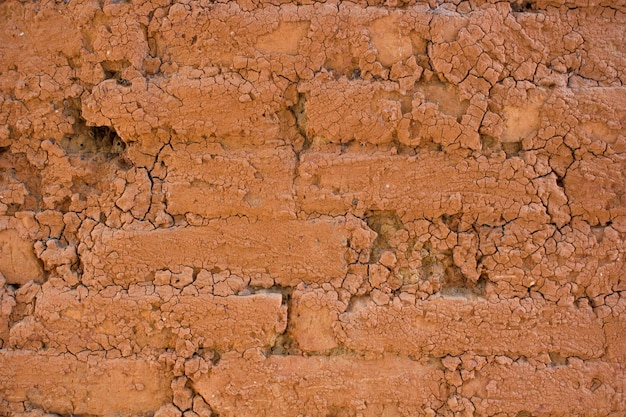 Gros plan de fond de texture de mur en terre.