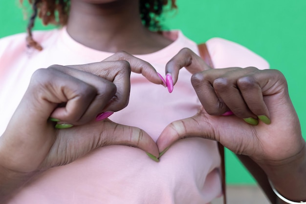 Gros plan en forme de coeur Amour Émotions positives Mode de vie