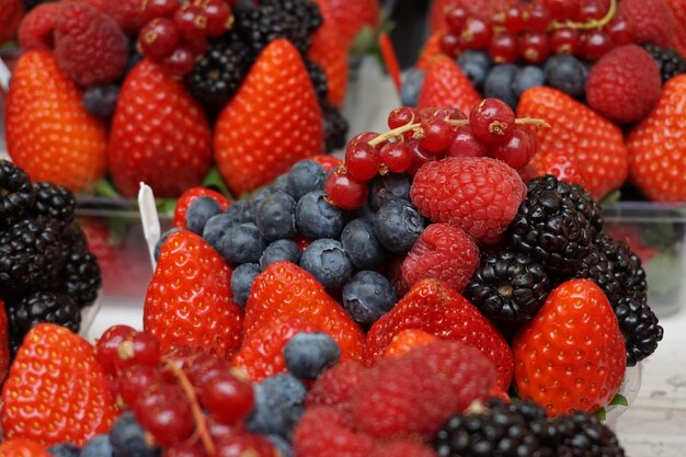 Photo un gros plan des fraises