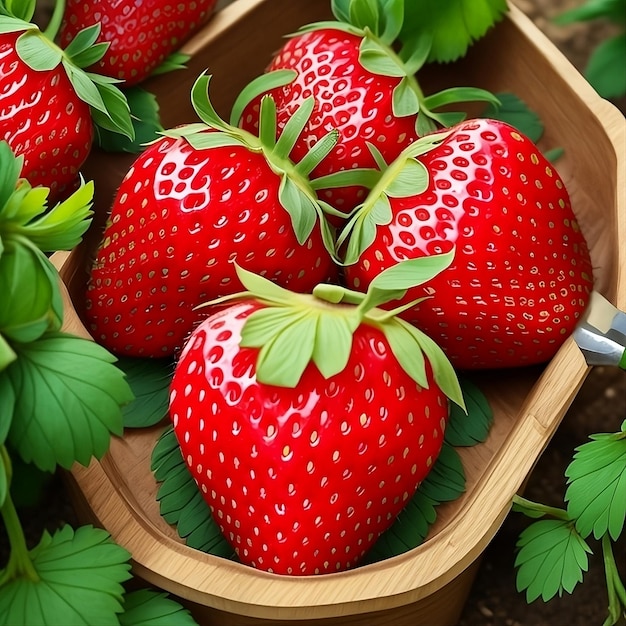 Un gros plan de fraises