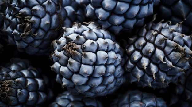 Un gros plan d'un fruit de bleuet