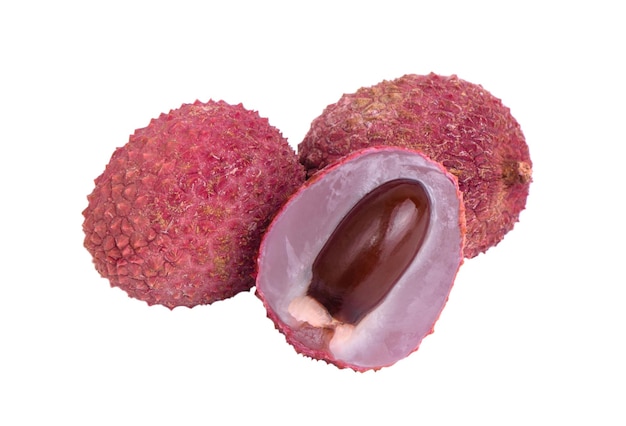 Un gros plan d'un fruit de litchi