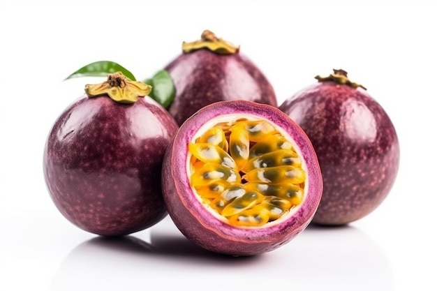 Un gros plan d'un fruit de la passion