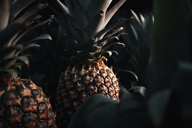 Gros plan de fruits ananas Générer Ai