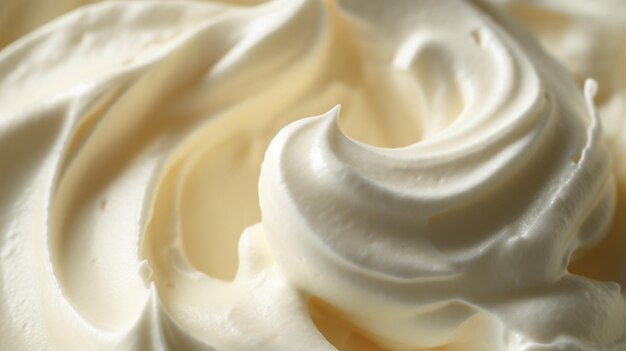 Photo un gros plan d'une glace blanche et jaune