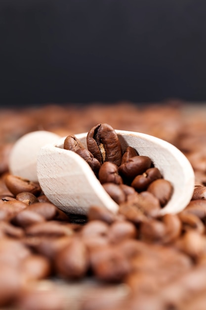 Photo gros plan sur les grains de café
